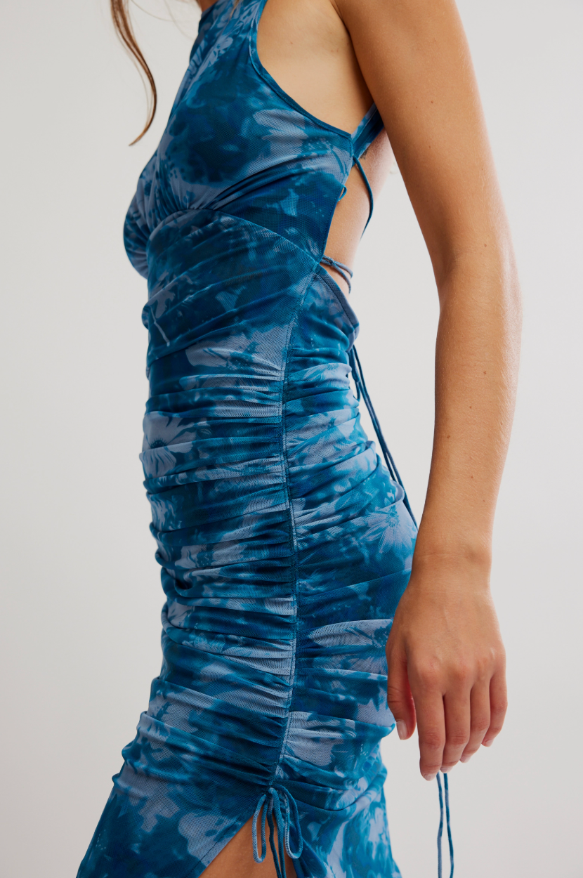Take Me Away Midi Bodycon Dress - Indigo Combo by Free People — view 4