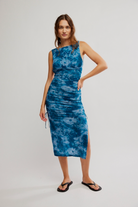 Take Me Away Midi Bodycon Dress - Indigo Combo by Free People | 25 South Boutiques