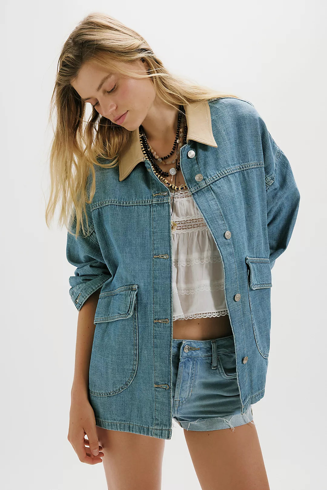 Lemon Denim Jacket - Berry Blues by Free People | 25 South Boutiques