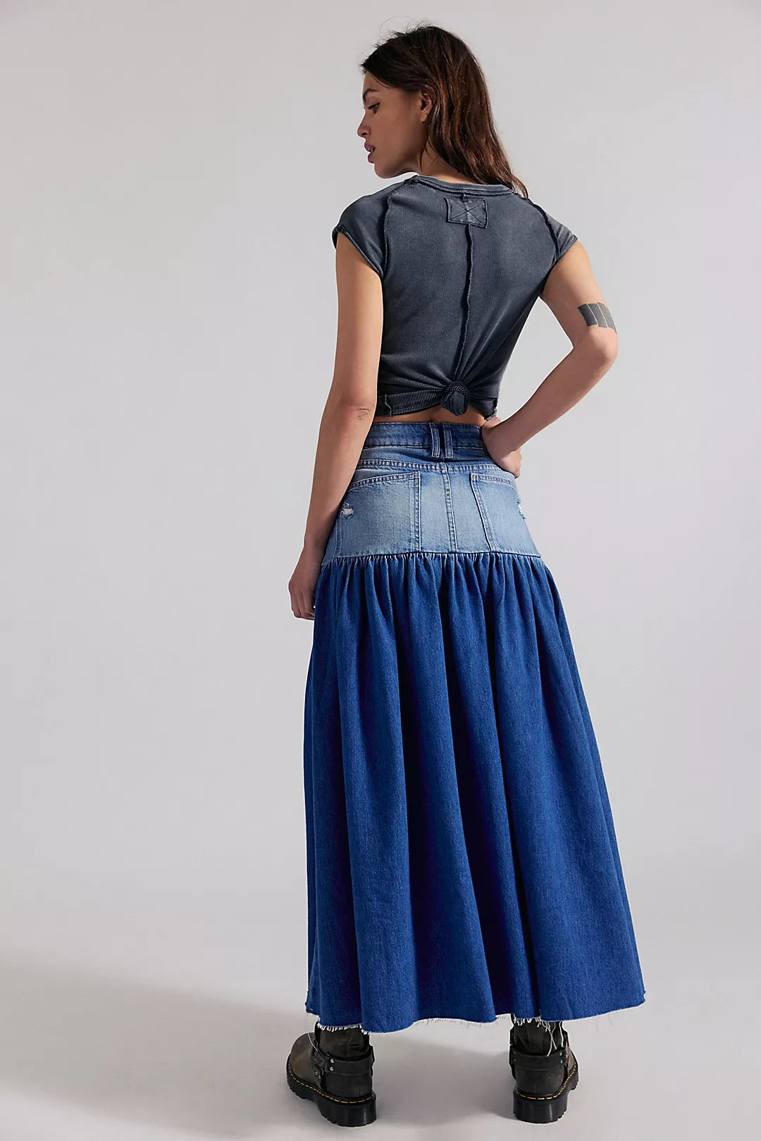 Good Company Mixed Denim Maxi - Blessed by Free People — alternate view