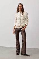 Cloud Nine Ruffle Band Jacket - Tea Combo by Free People — alternate view