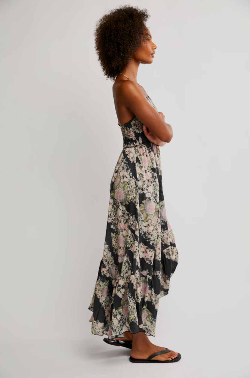 Heat Wave Printed Maxi Dress - Granite Combo by Free People — view 3