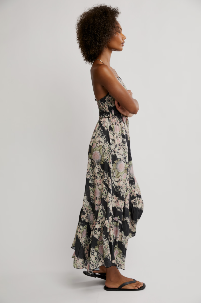 Heat Wave Printed Maxi Dress - Granite Combo by Free People — view 3