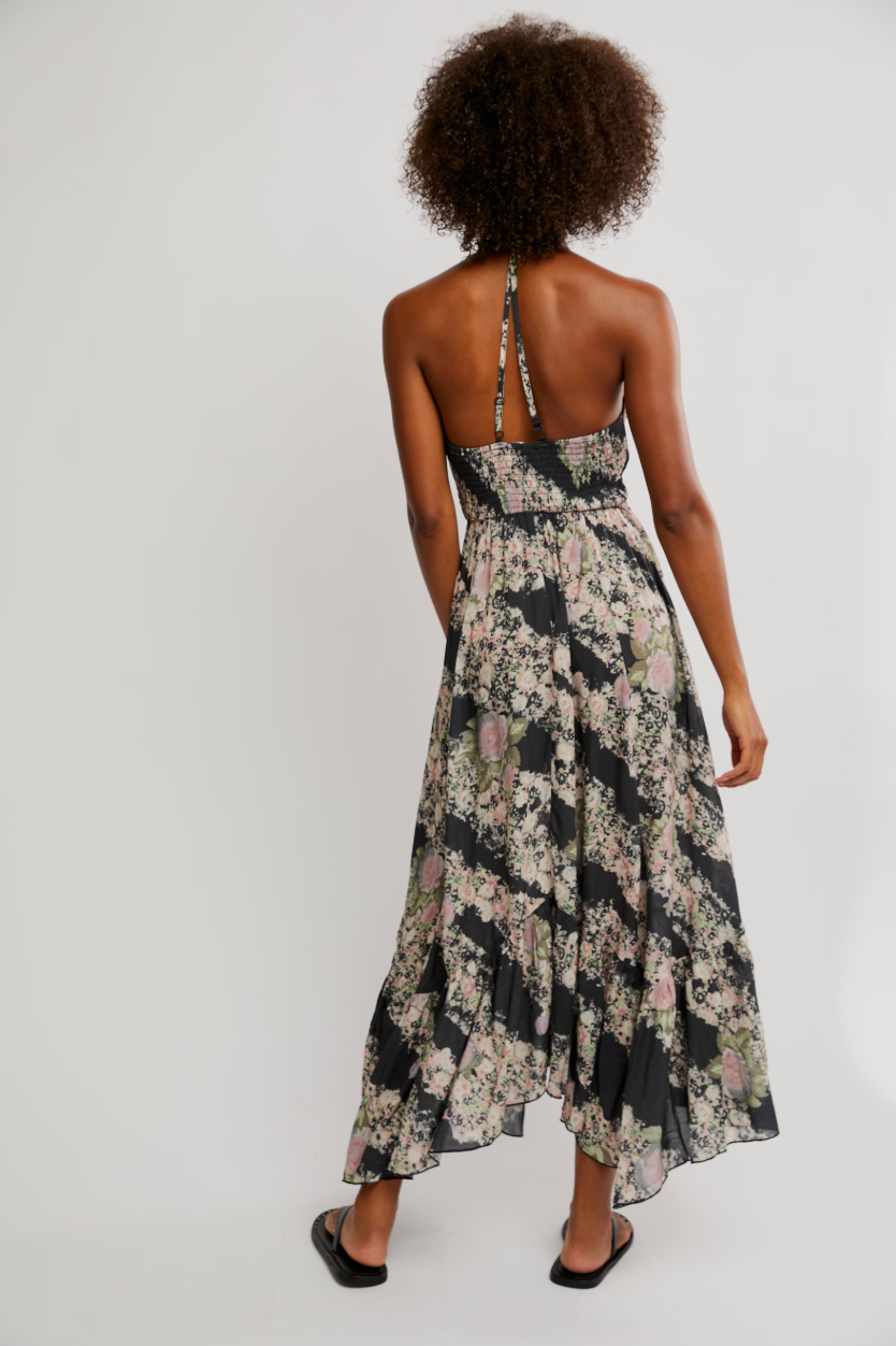 Heat Wave Printed Maxi Dress - Granite Combo by Free People — view 4