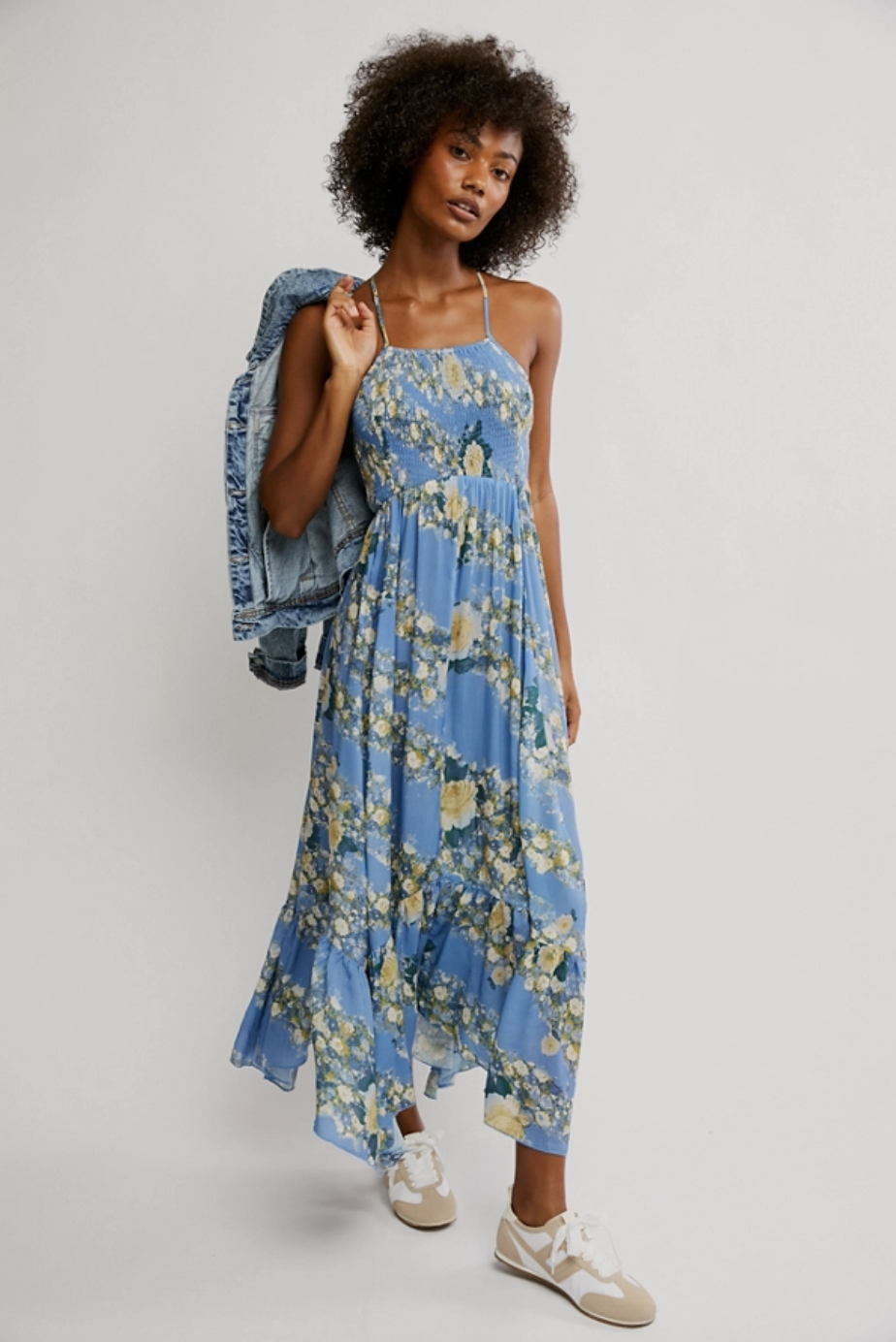 Heat Wave Printed Maxi Dress - Allure Blue Combo by Free People | 25 South Boutiques