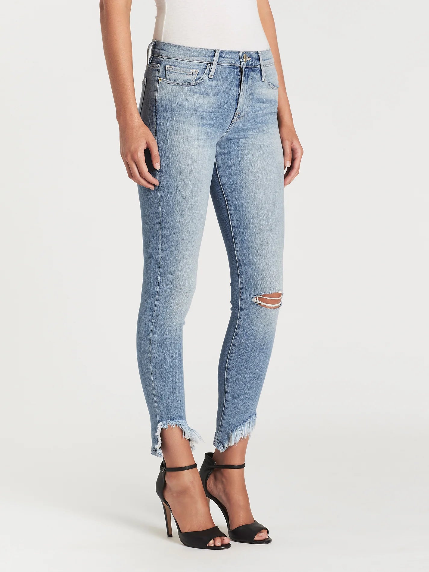 Le Skinny De Jeanne Side Fray - Scampi by Frame — alternate view