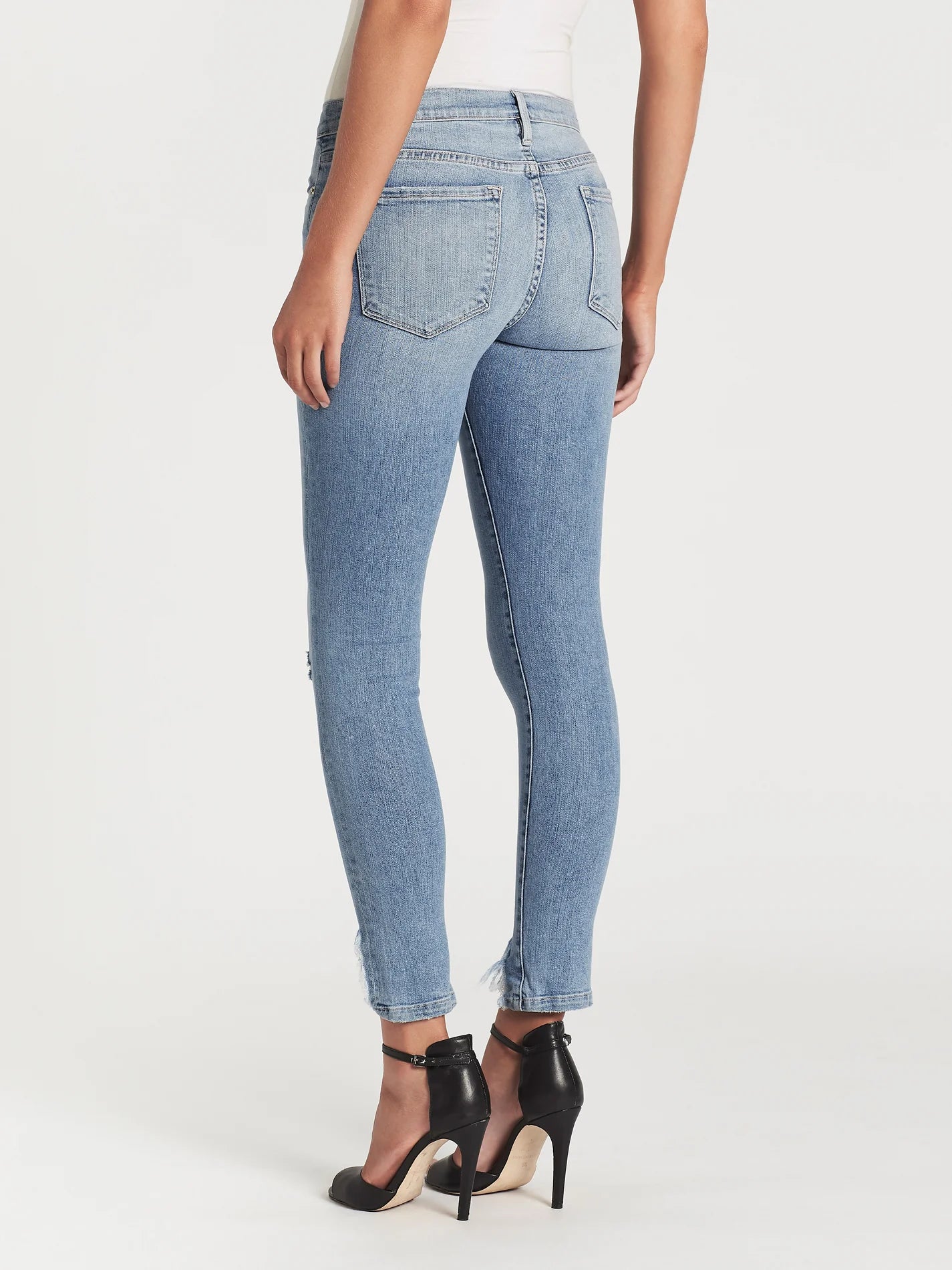 Le Skinny De Jeanne Side Fray - Scampi by Frame — view 3