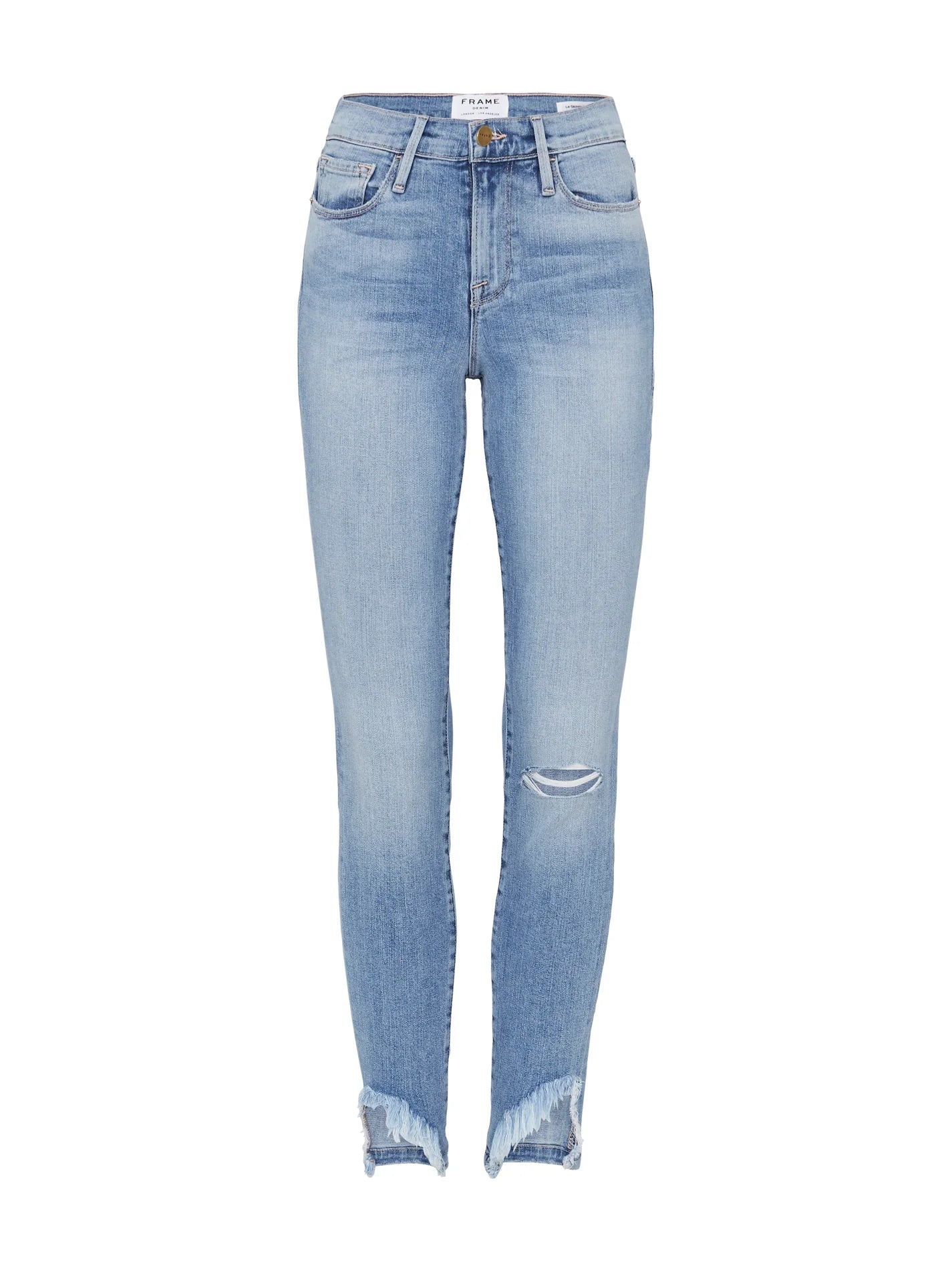 Le Skinny De Jeanne Side Fray - Scampi by Frame — view 4