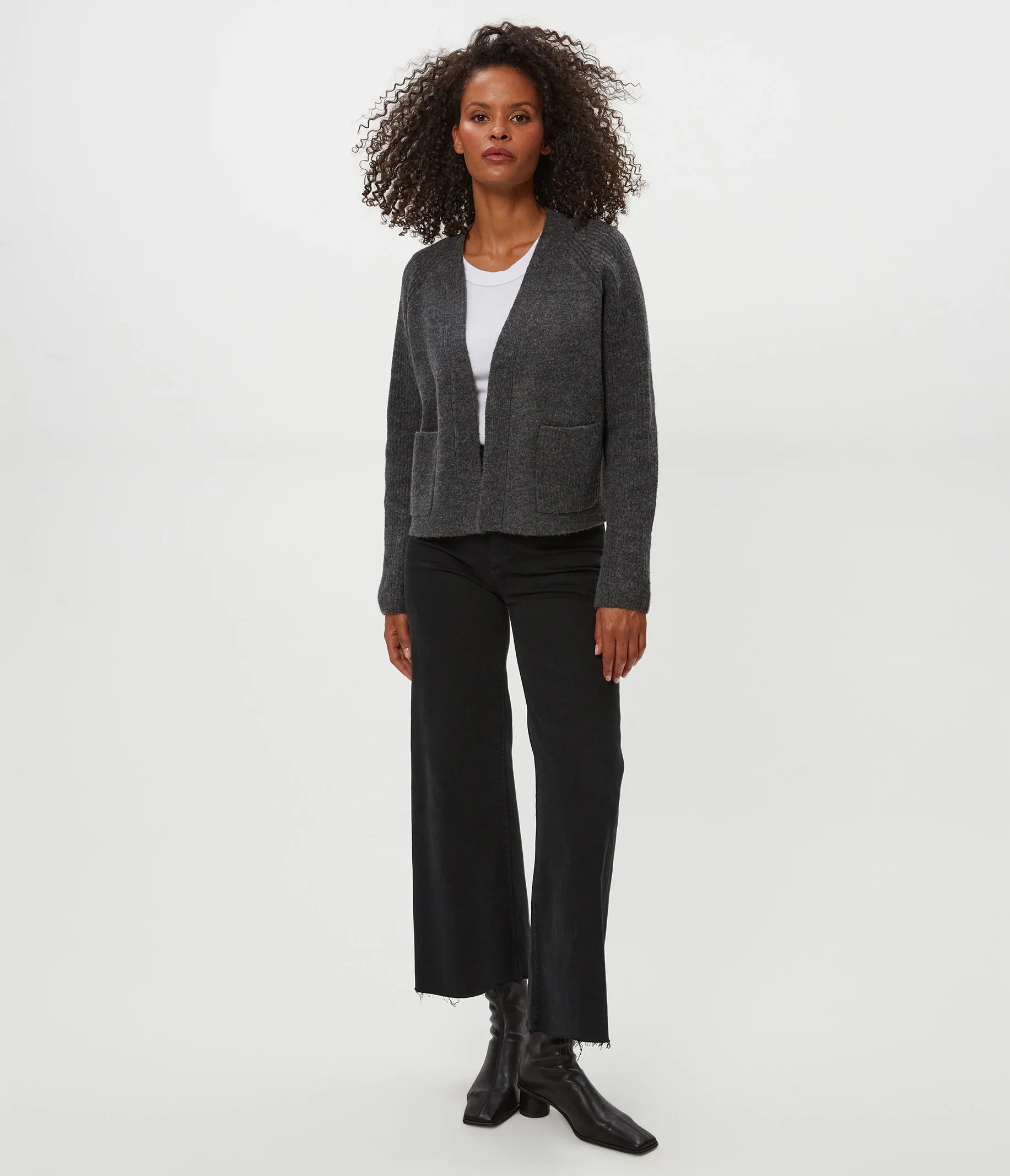 Drea Cardigan - Charcoal by Michael Stars — alternate view