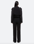 Cropped Trench Coat - Black by Helmut Lang — view 5