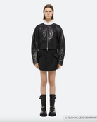 Articulated Leather Jacket - Black by Helmut Lang — view 3