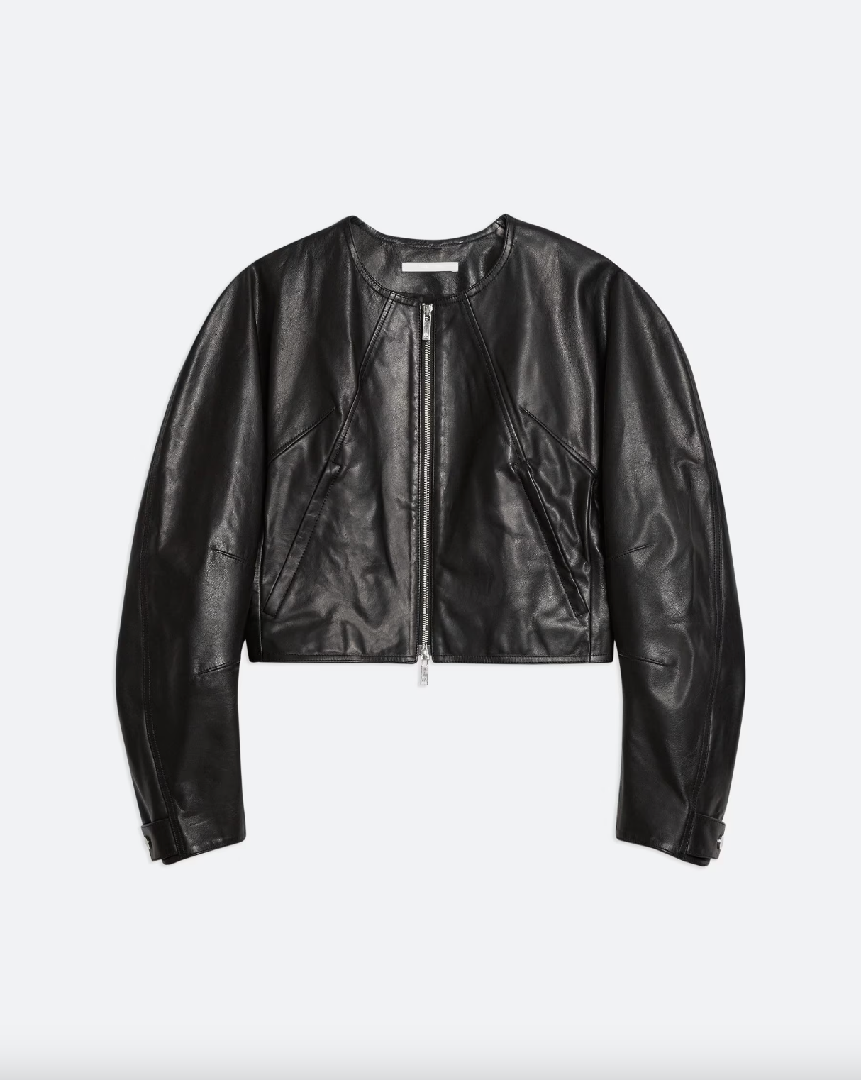 Articulated Leather Jacket - Black by Helmut Lang — view 6