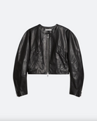Articulated Leather Jacket - Black by Helmut Lang — view 6