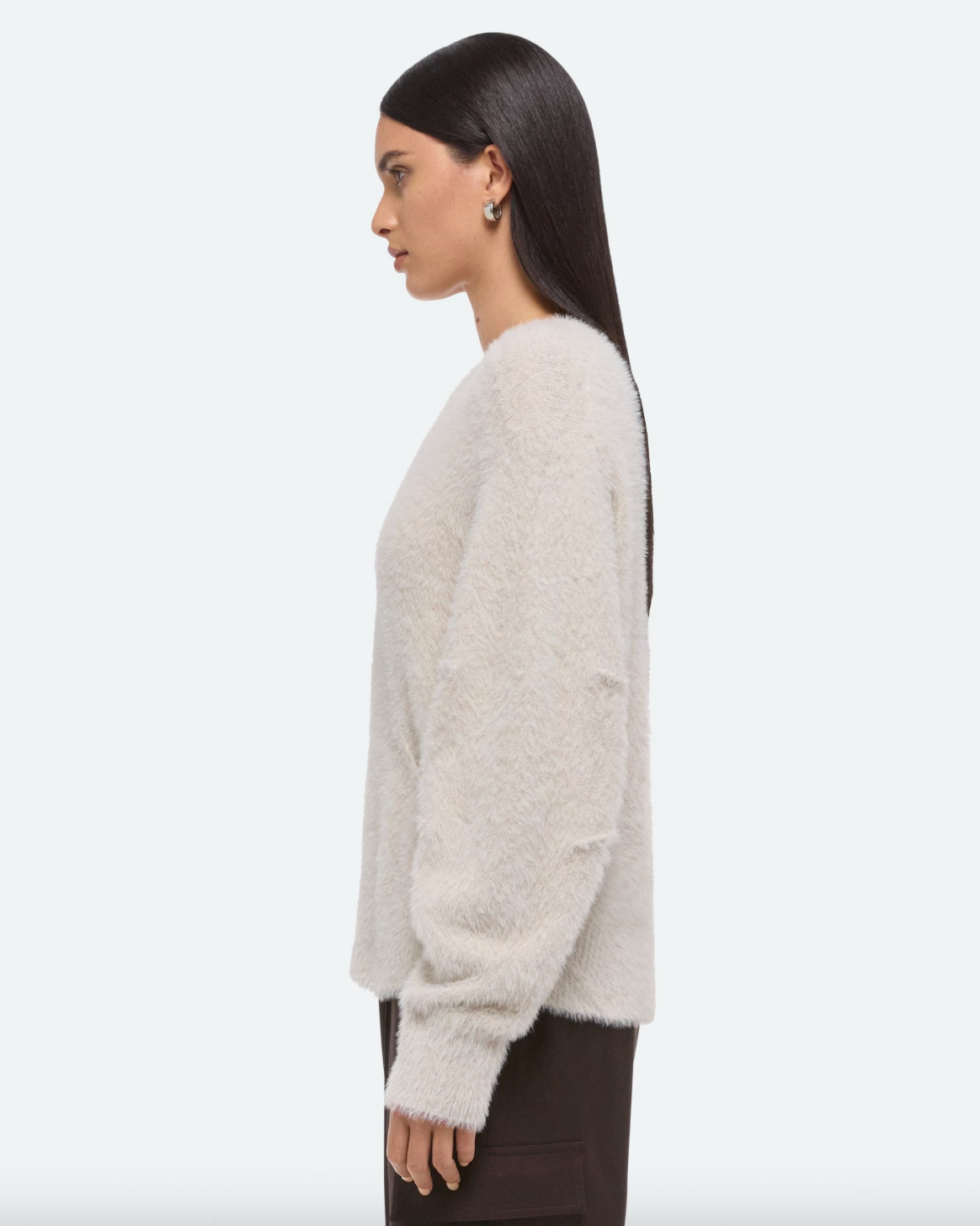 Apex Crewneck Sweater - Ivory by Helmut Lang — alternate view