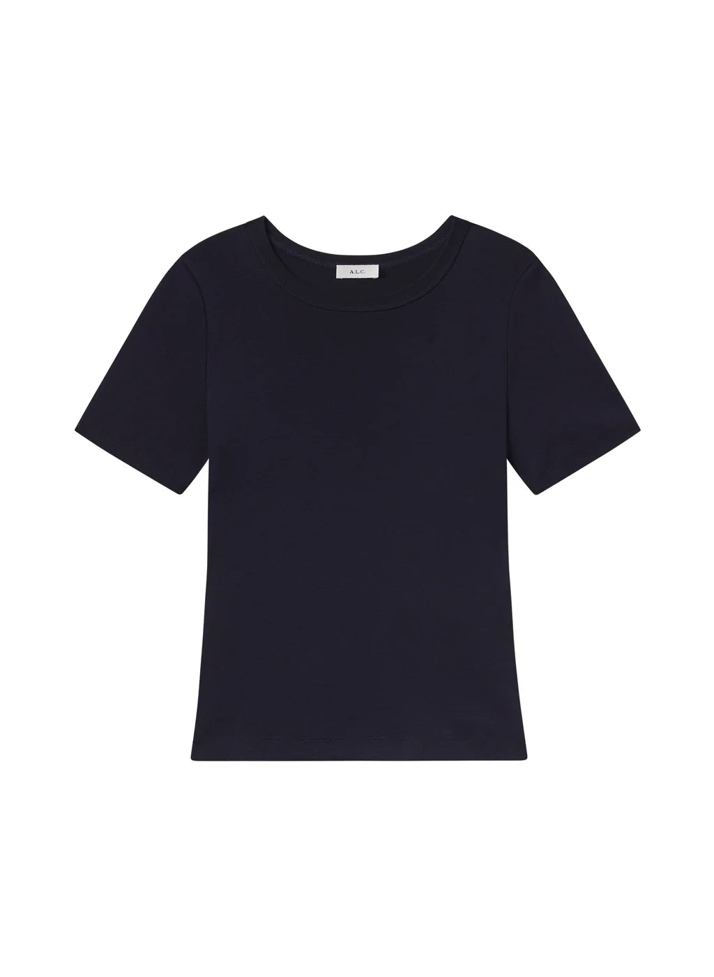 Paloma Cotton Rib Baby Tee - Navy by A.L.C — view 6