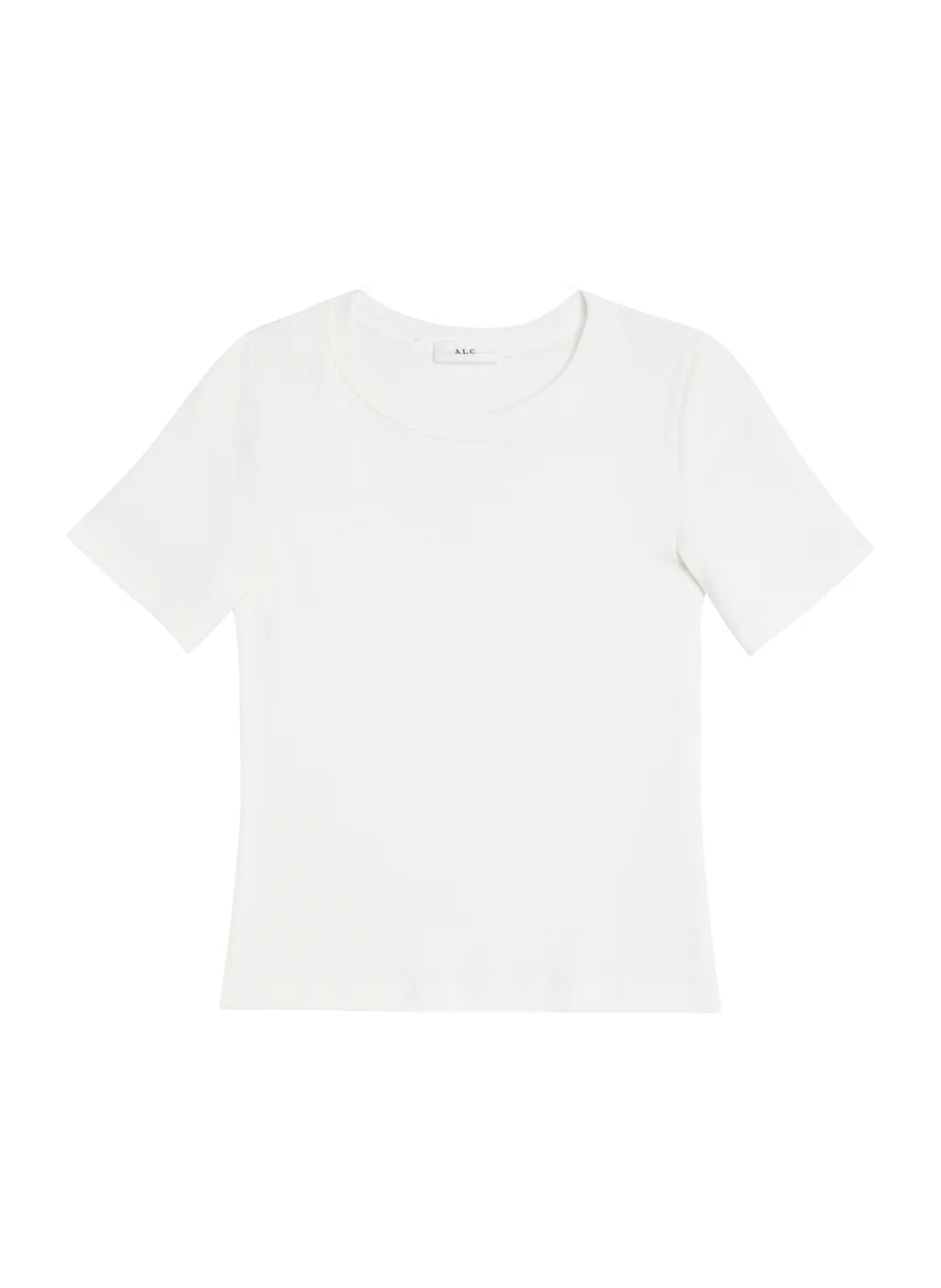 Paloma Cotton Rib Baby Tee - White by A.L.C — view 4