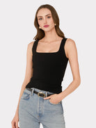 Square Neck Tank - Black by Autumn Cashmere | 25 South Boutiques