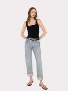 Square Neck Tank - Black by Autumn Cashmere — alternate view