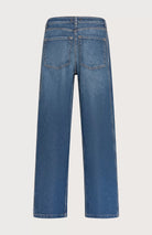 Appliqués Long Wide Leg Denim - Blue by Seventy Venezia — view 4