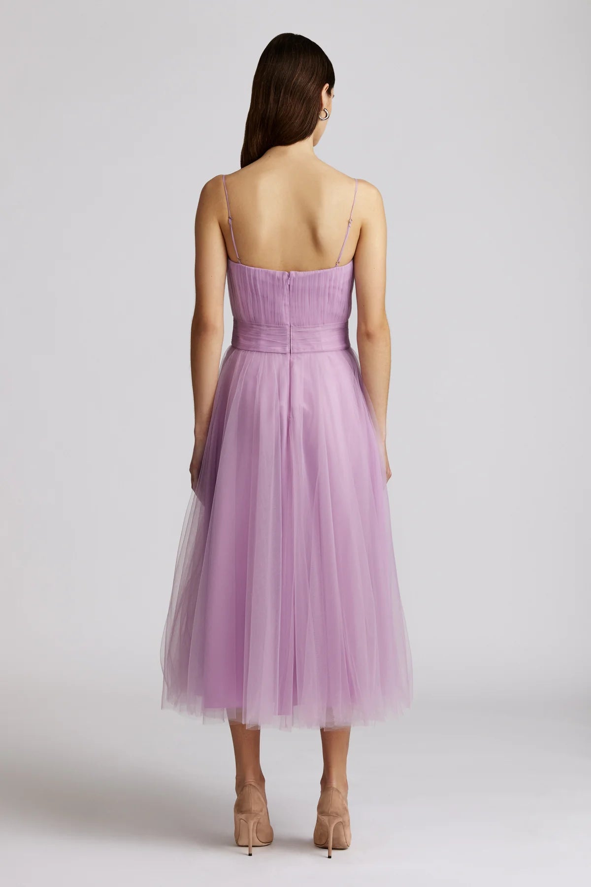Pleated Tulle Dress - Lilac by Zac Posen — view 4