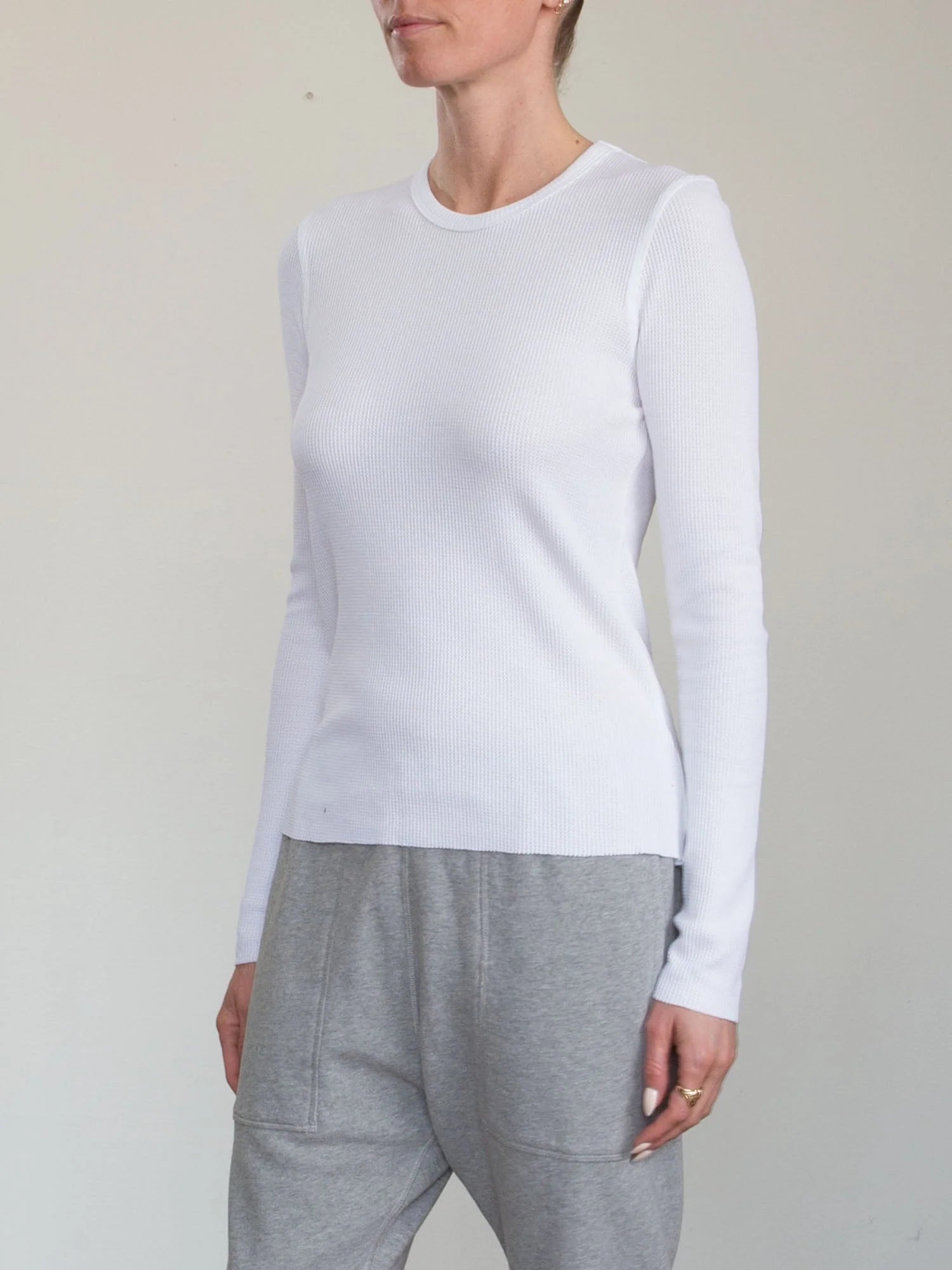 Jimmy Thermal Tee - White by Pharaoh — alternate view