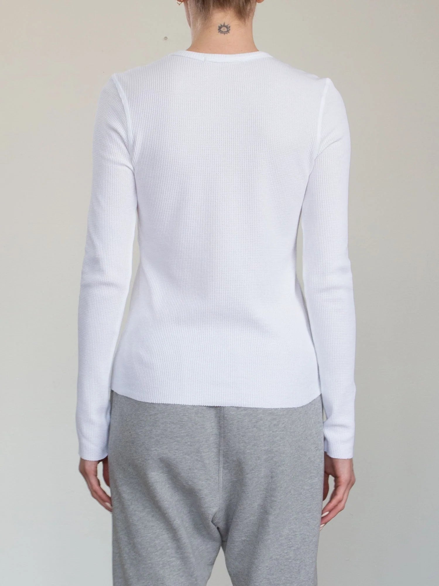 Jimmy Thermal Tee - White by Pharaoh — view 3