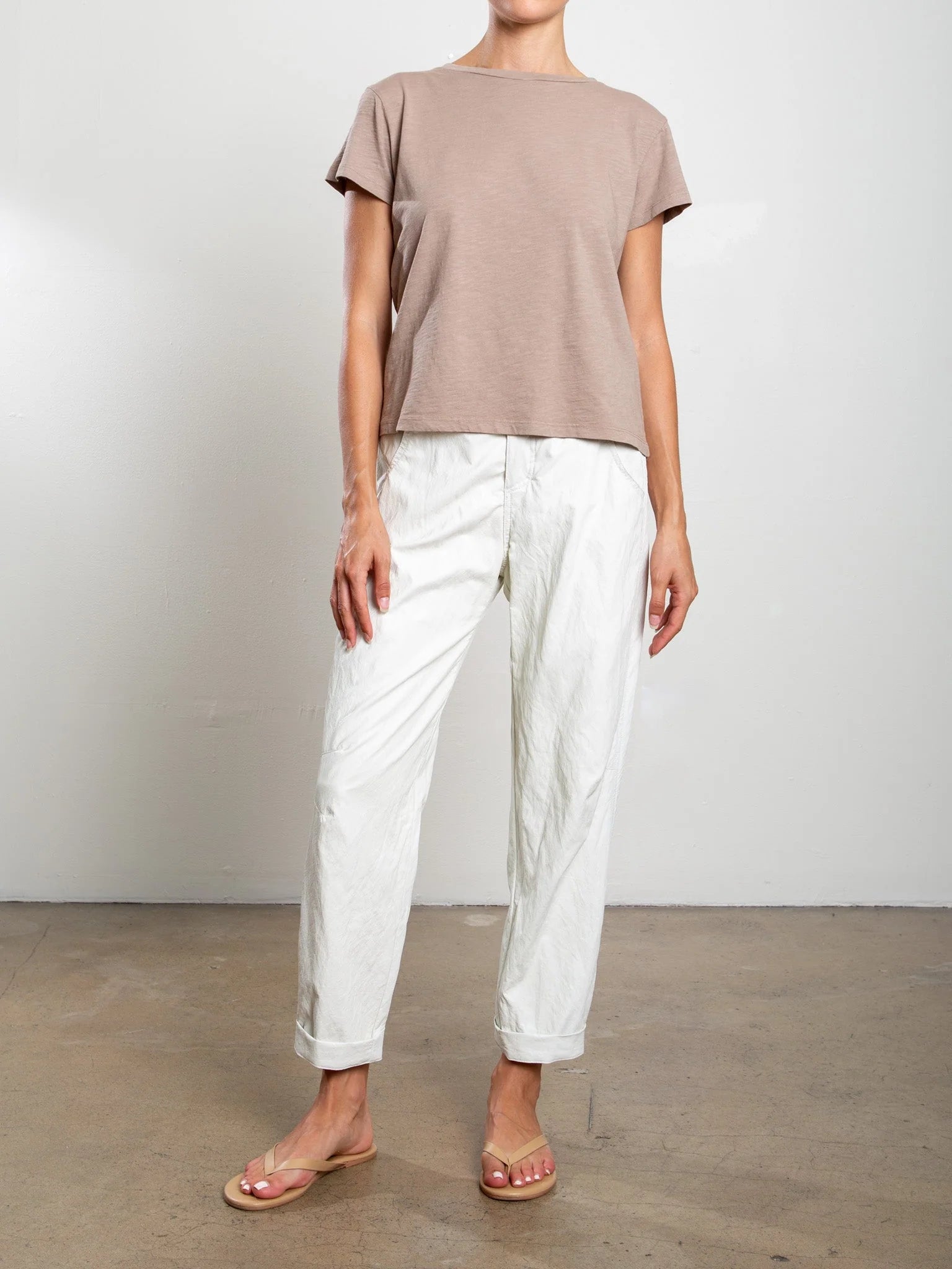 Claire Faux Leather Pant - Ivory by Pharaoh | 25 South Boutiques