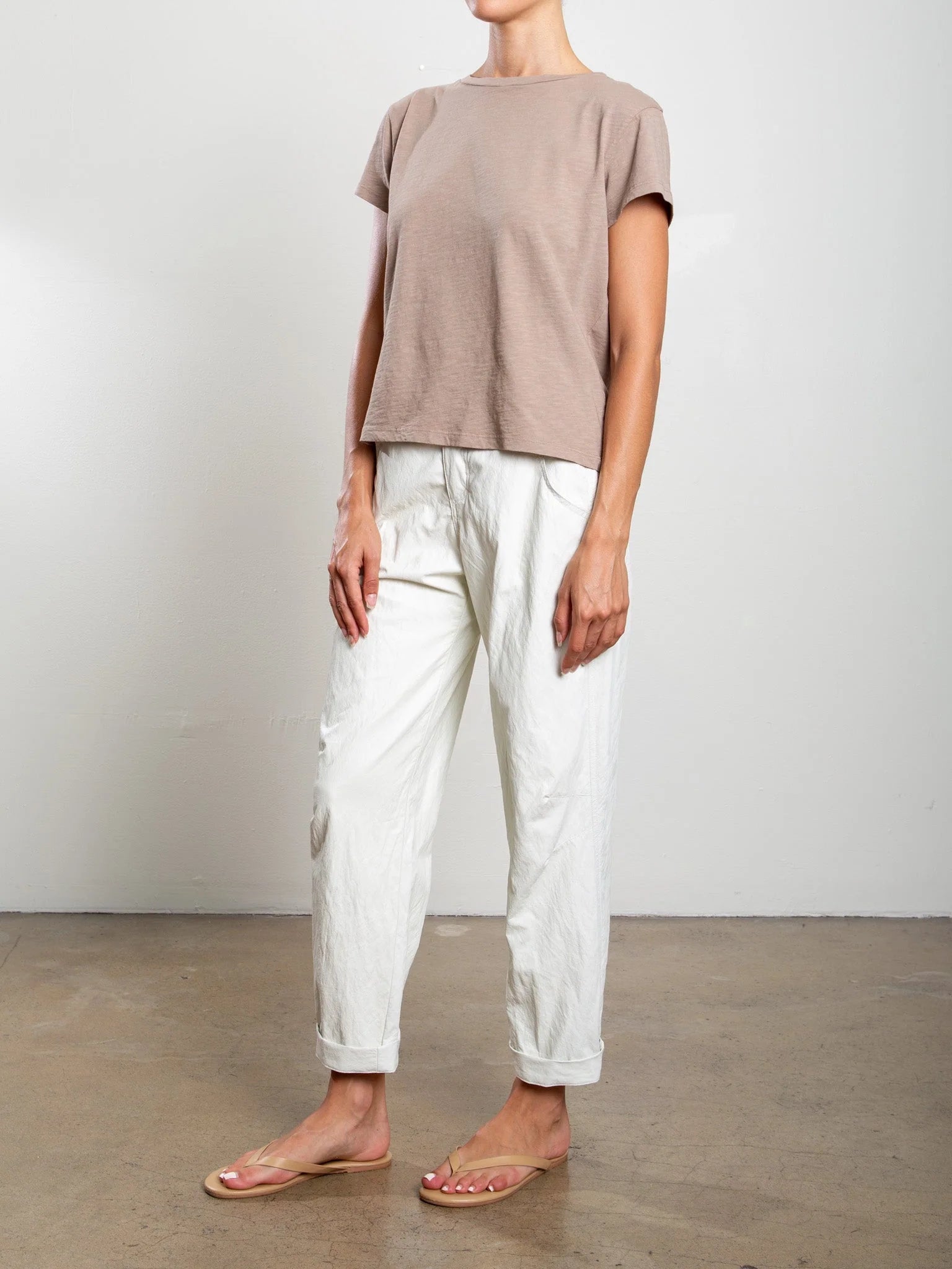Claire Faux Leather Pant - Ivory by Pharaoh — alternate view