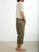 Torrance Faux Leather Pant - Army by Pharaoh — view 3