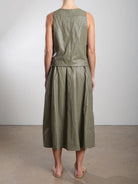 Claudia Faux Leather Skirt - Army by Pharaoh — view 4