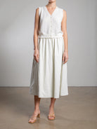 Claudia Faux Leather Skirt - Ivory by Pharaoh | 25 South Boutiques