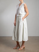 Claudia Faux Leather Skirt - Ivory by Pharaoh — alternate view