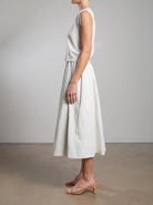 Claudia Faux Leather Skirt - Ivory by Pharaoh — view 3