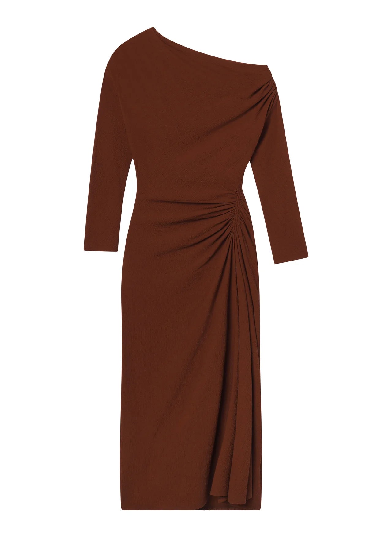 Piper Textured Crepe Dress - Brunette by A.L.C — view 6