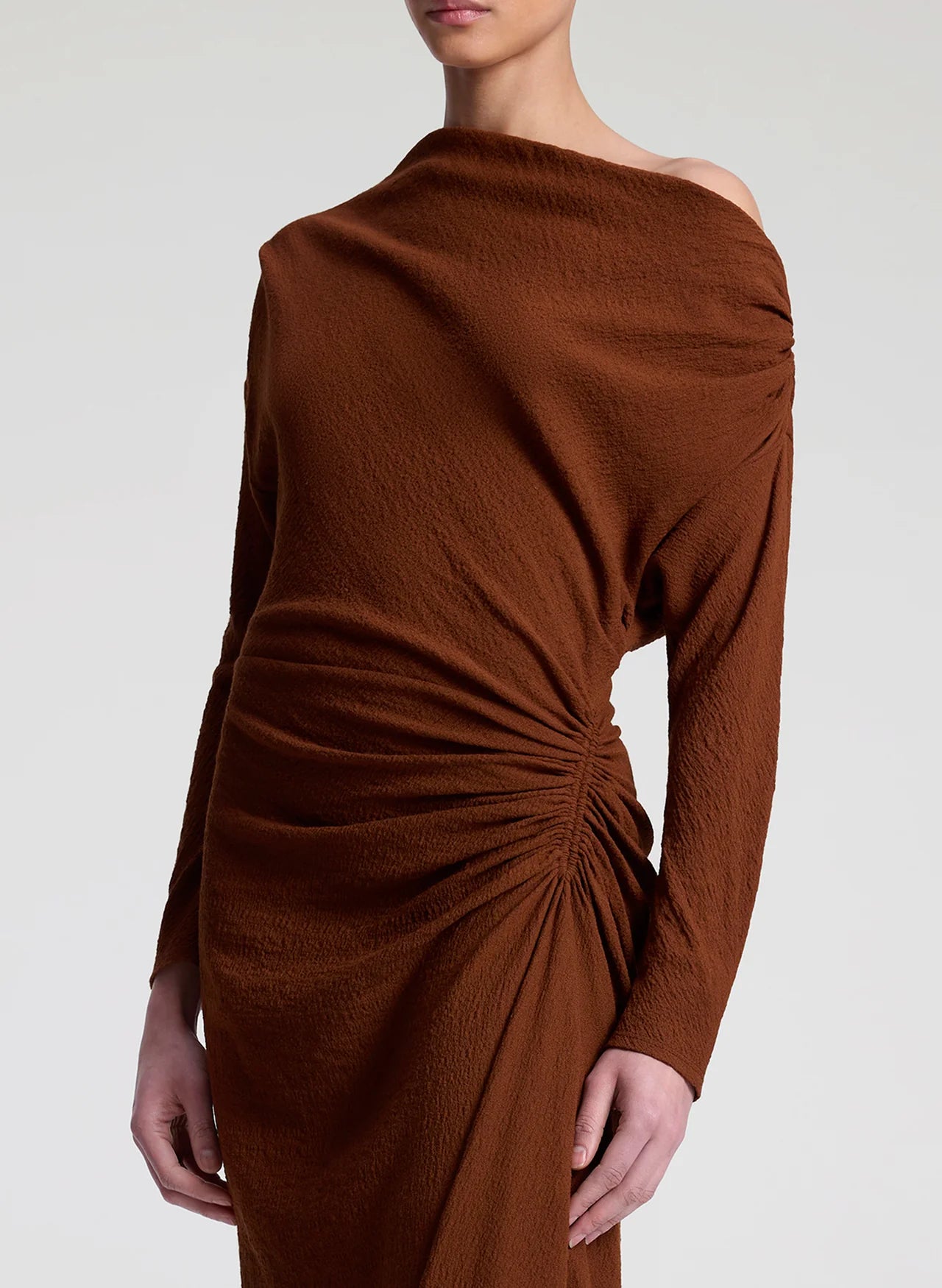 Piper Textured Crepe Dress - Brunette by A.L.C — alternate view