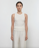 Puckered Sheath Tank - Vanilla by Enza Costa | 25 South Boutiques