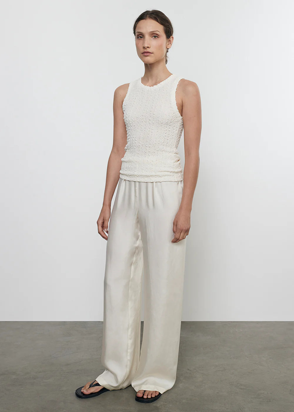 Puckered Sheath Tank - Vanilla by Enza Costa — view 3