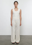 Puckered Tank - Vanilla by Enza Costa — alternate view