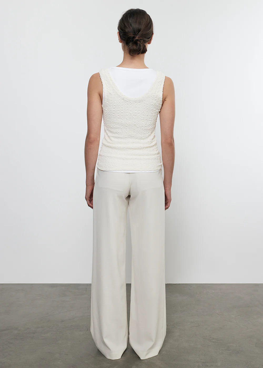 Puckered Tank - Vanilla by Enza Costa — view 3