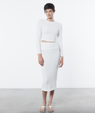 Puckered Long Sleeve Crew - Undyed by Enza Costa — alternate view