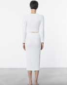 Puckered Long Sleeve Crew - Undyed by Enza Costa — view 3