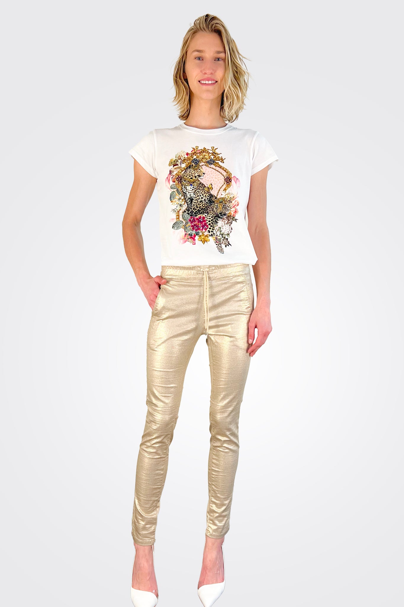 Shely Pants - Beige Gold by Bevy Flog | 25 South Boutiques