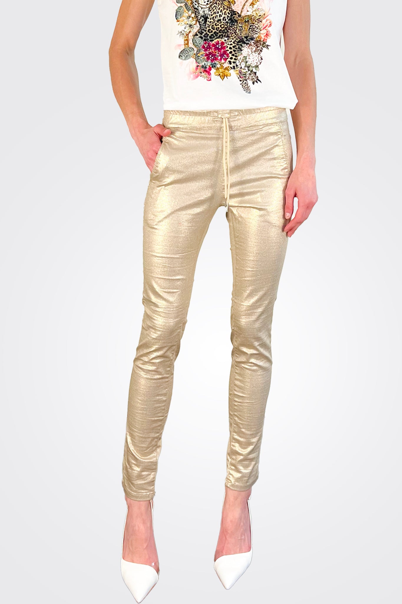 Shely Pants - Beige Gold by Bevy Flog — alternate view