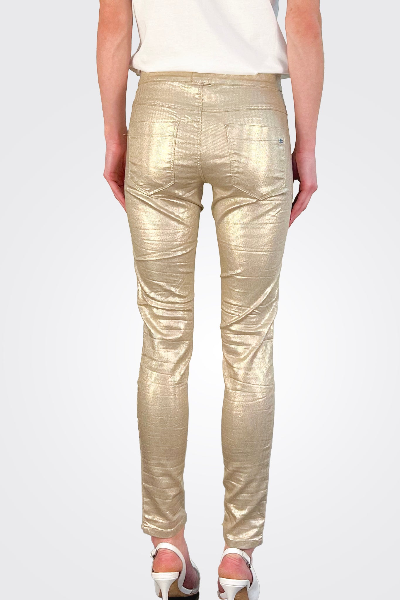 Shely Pants - Beige Gold by Bevy Flog — view 3