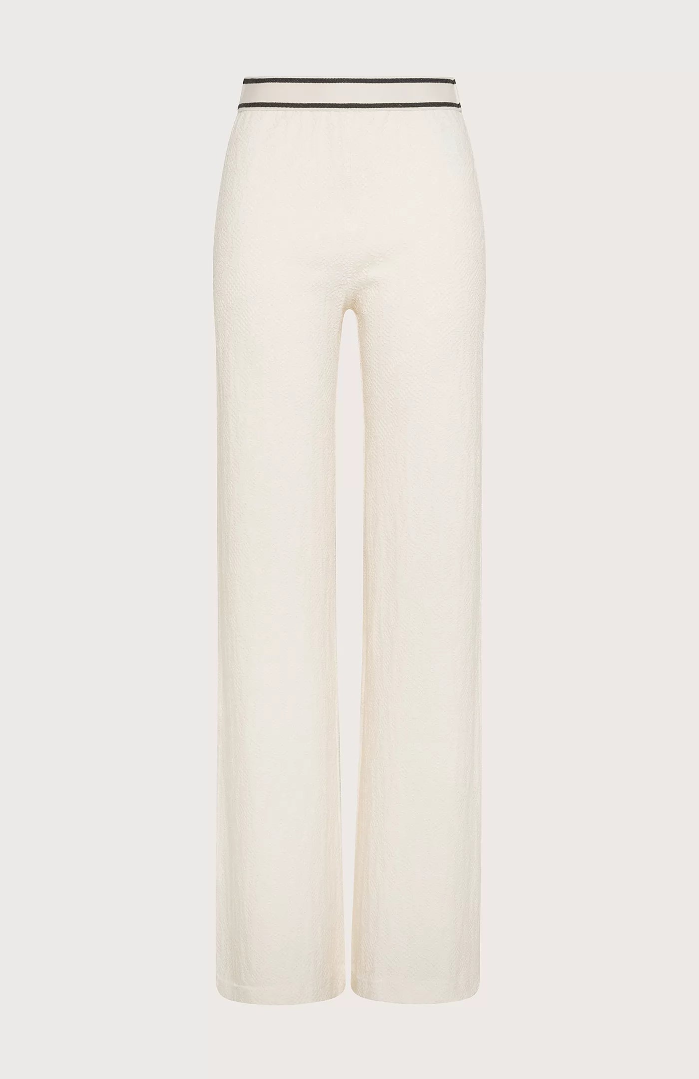 Long Straight Leg Pants - Cream by Seventy Venezia — view 5
