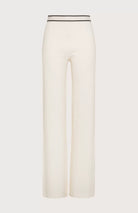 Long Straight Leg Pants - Cream by Seventy Venezia — view 5