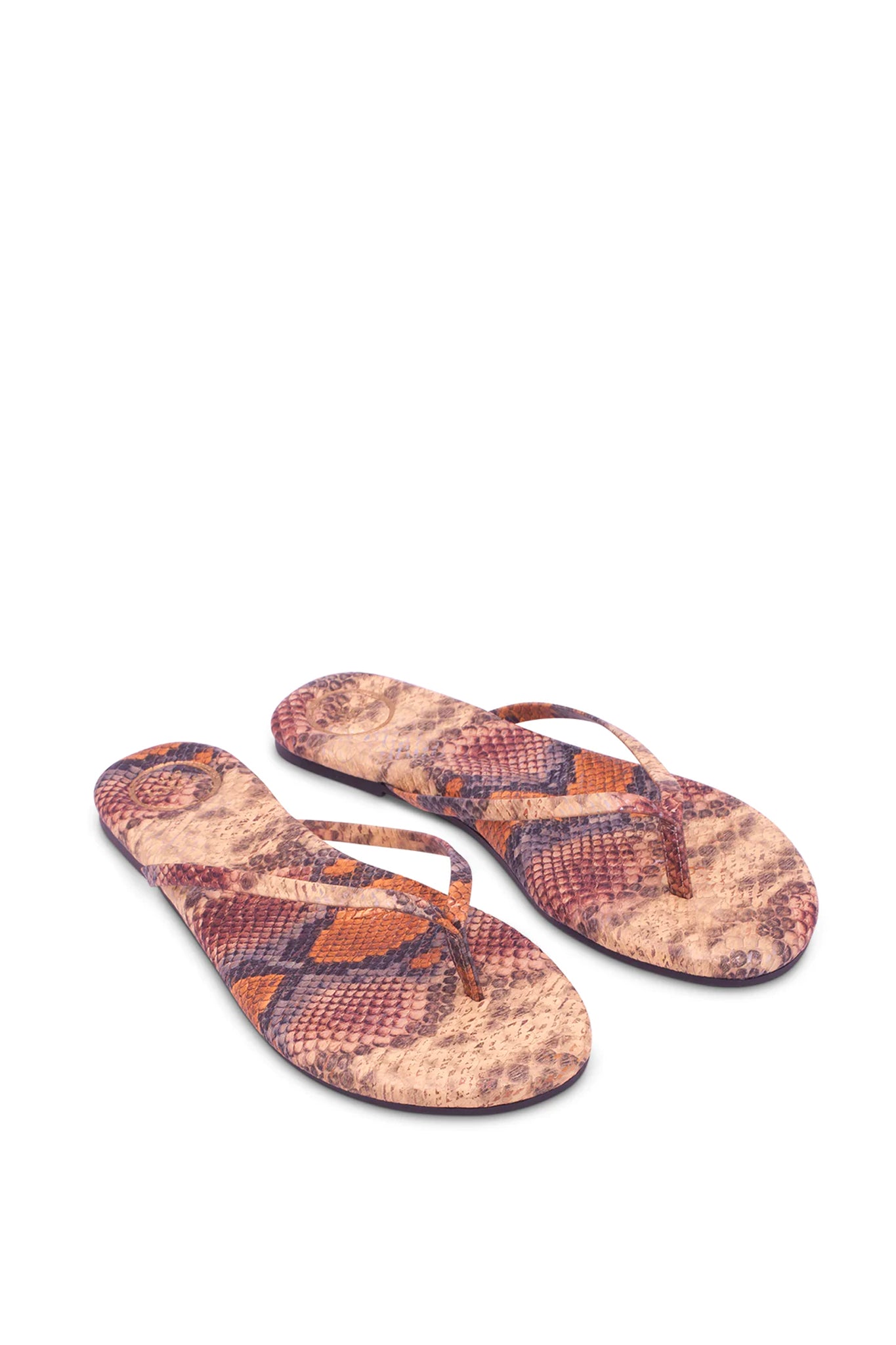 Indie Flip Flops - Python Print Amber Jewel by Soléi Sea — alternate view