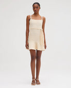 Metallic Knit Mini Dress - Off White by PatBo | 25 South Boutiques