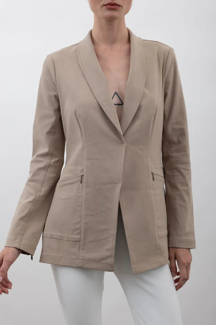 Valbella Tech Stretch Blazer - Desert by Elaine Kim | 25 South Boutiques