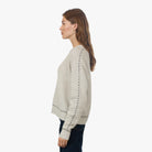 Shaker Crew w/ Contrast Stitch Detail - Mojave Pepper by Autumn Cashmere — alternate view